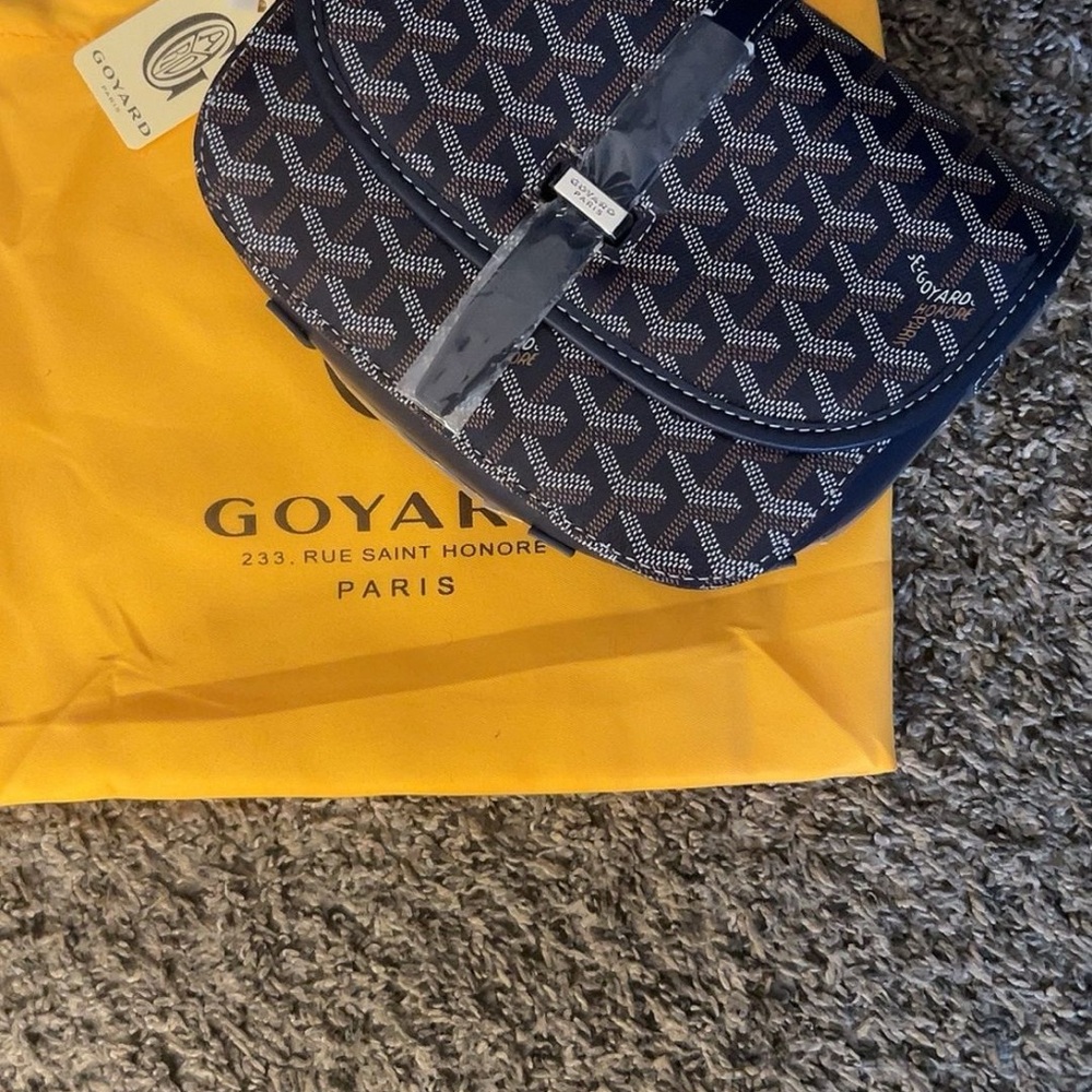 Goyard Blue Monogram Shoulder Bag